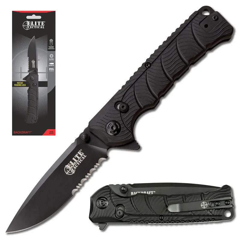 Elite Tactical Backdraft Folding Knife With Dual-Lock Mechanism 1