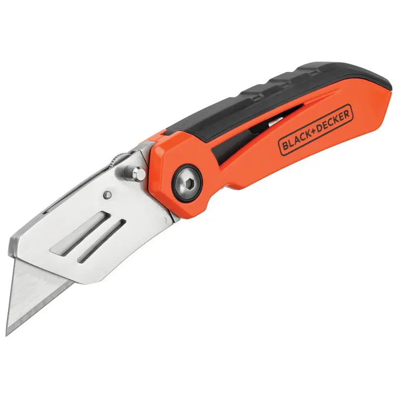 Folding Utility Knife With Retractable Blade And Safety Lock 1