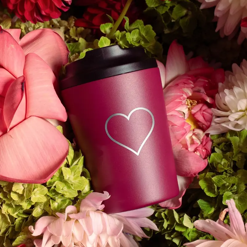 Fressko Ceramic-Lined Reusable Mug – 12Oz Heart Design (Mother’S Day Edition) 1