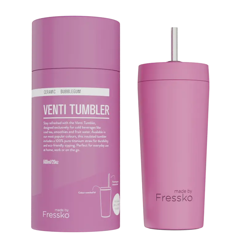 Fressko Venti 20Oz Ceramic-Lined Tumbler With Titanium Straw 1