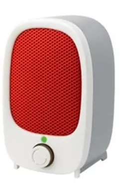 Goldair 600W Red Ceramic Desk Fan Heater 1