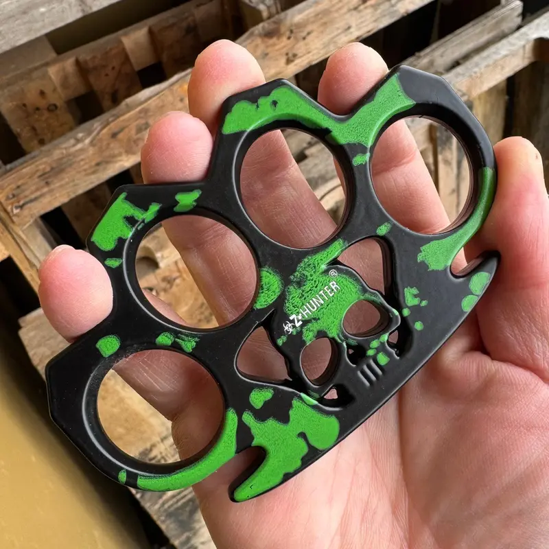 Green Zombie-Themed Paperweight Knuckles 1