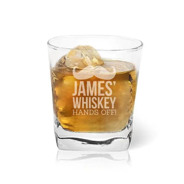 Hands Off Personalized Tumbler Glass 1