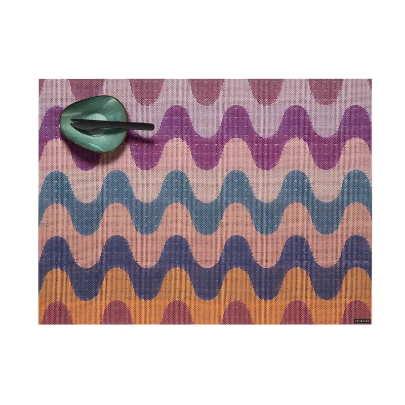 Heatwave Orange Wiggle-Textured Rectangular Placemat 1