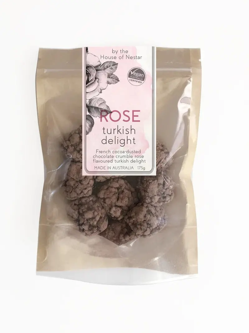 House Of Nestar Rose Turkish Delight – Vegan, 175G Artisan Confection 1