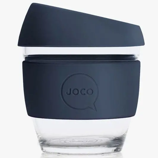 Joco Mood Indigo 4Oz (118Ml) Glass Reusable Coffee Cup With Silicone Sleeve 1