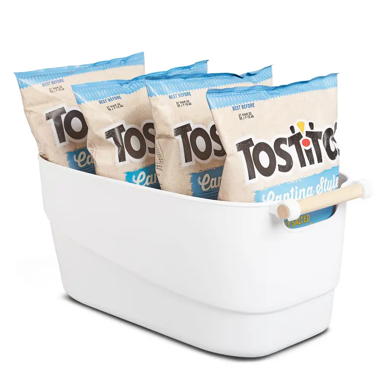 Large Wooden-Handle Storage Tub 1