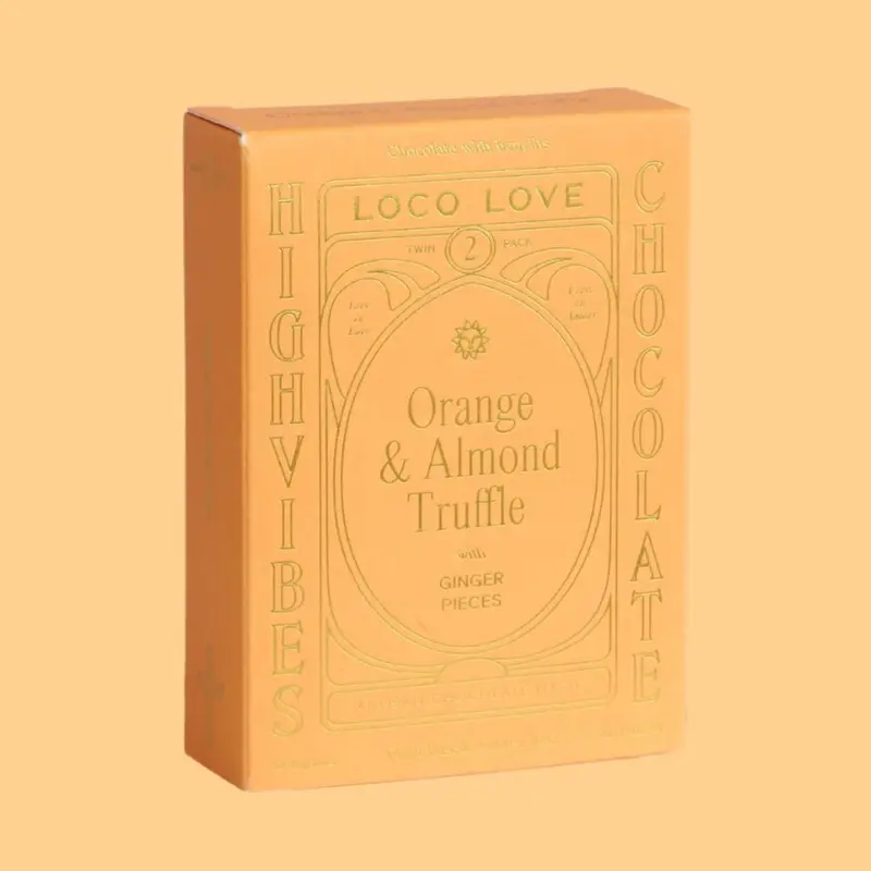 Loco Love Almond & Orange Truffle Chocolate – Vegan Twin Pack, 70G 1