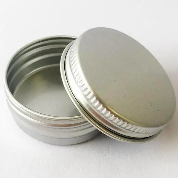 Mini Aluminium Round Container With Lid – 15Ml 1