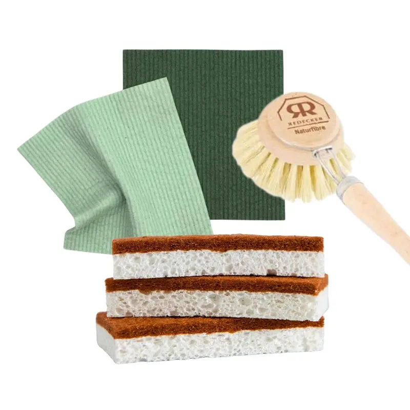 Multi-Surface Cleaning Bundle – Kitchen & Bathroom Brush + Sponge Set 1