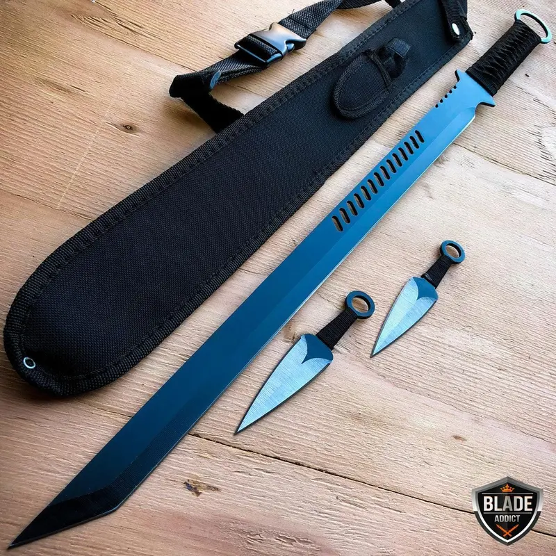 Ninja-Style Full-Tang Machete – Tactical Katana-Inspired Throwing Blade 1