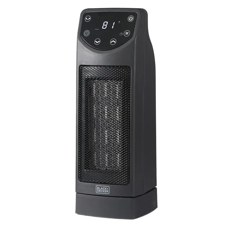 Oscillating Ceramic Desktop Space Heater With Remote And Adjustable Thermostat 1