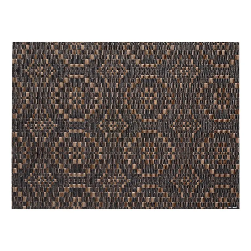 Overshot Weave Table Mat In Tiger Eye Pattern 1
