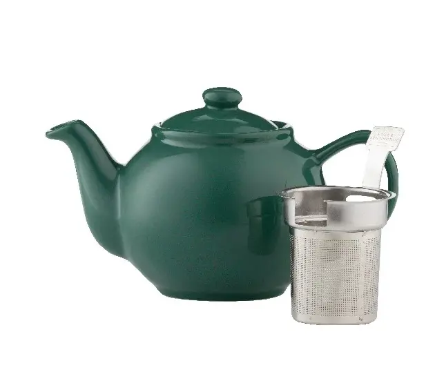 Price & Kensington 6-Cup Green Ceramic Teapot – Classic Design With Built-In Infuser 1