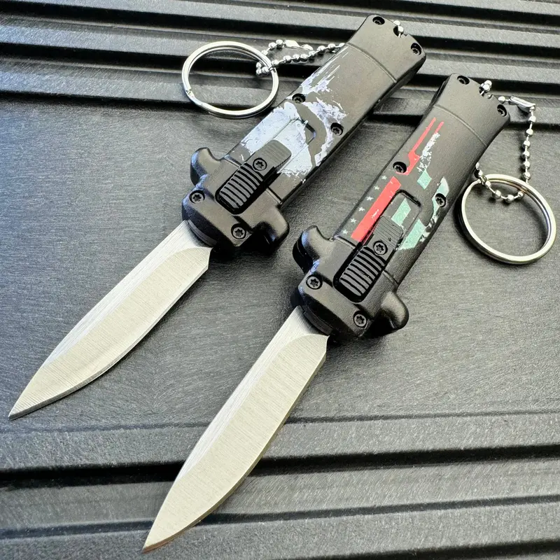 Punisher Mini Stiletto Otf Keychain – Compact Tactical Blade Accessory 1
