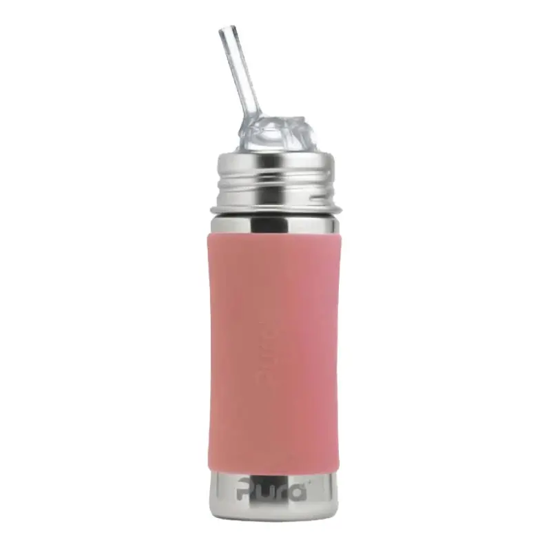 Pura Kiki Stainless Steel Kiddo Straw Bottle – 325Ml Rose Edition (V2) 1