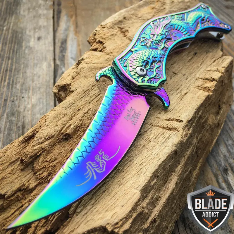 Rainbow Dragon Mini Pocket Knife 1