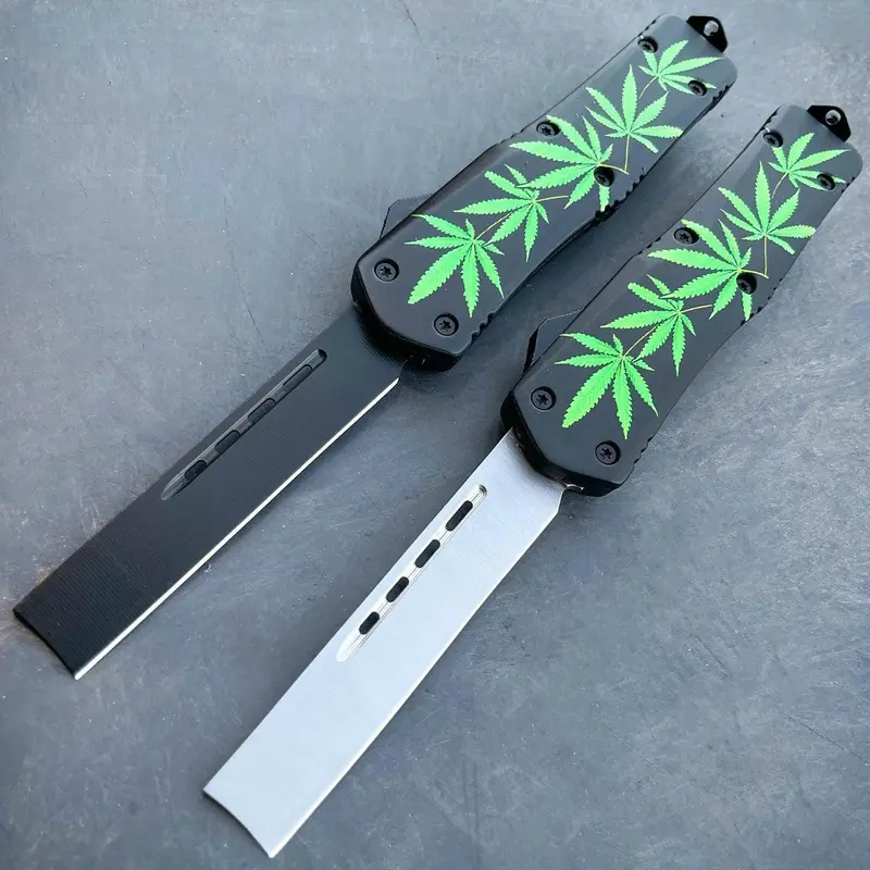 Razor-Shaped Marijuana Leaf Otf Knife – Collector’S Edition 1