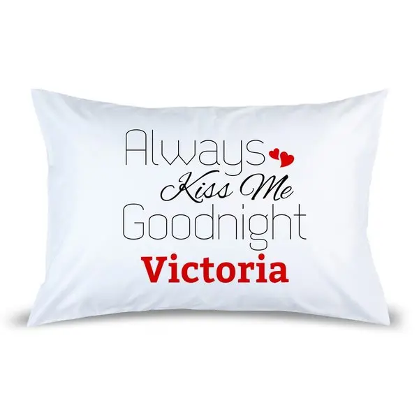Romantic Red Lip Print Pillow Cover 1