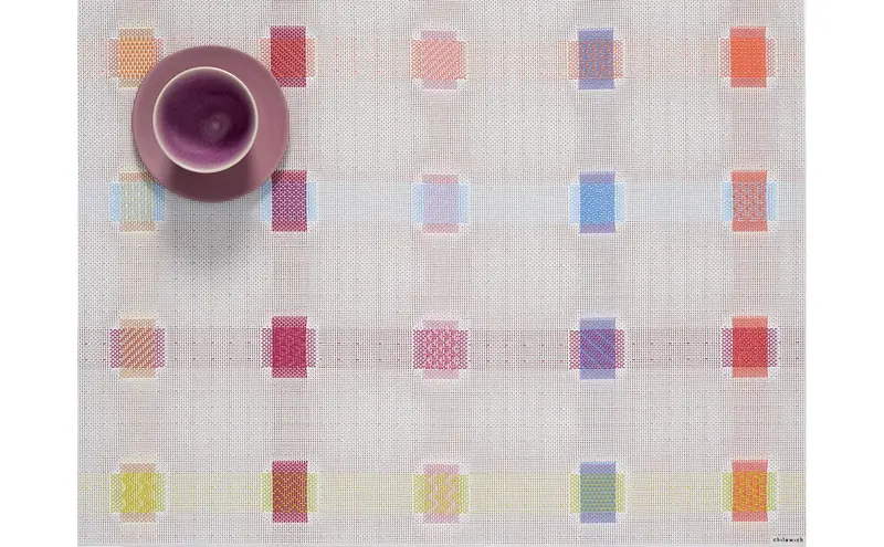 Sampler Placemat Set – Multi-Color Woven Design 1