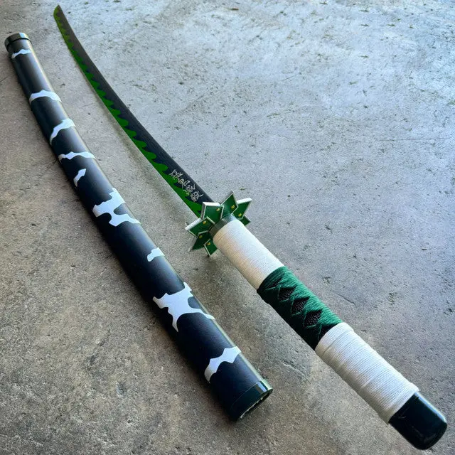 Sanemi Shinazugawa Green Nichirin Katana – Premium Metal Replica 1
