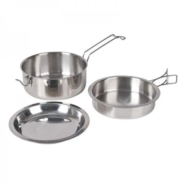 Scout’S Stainless Steel Cooking Set – Lightweight, Rust-Resistant Camp Kitchen Kit 1