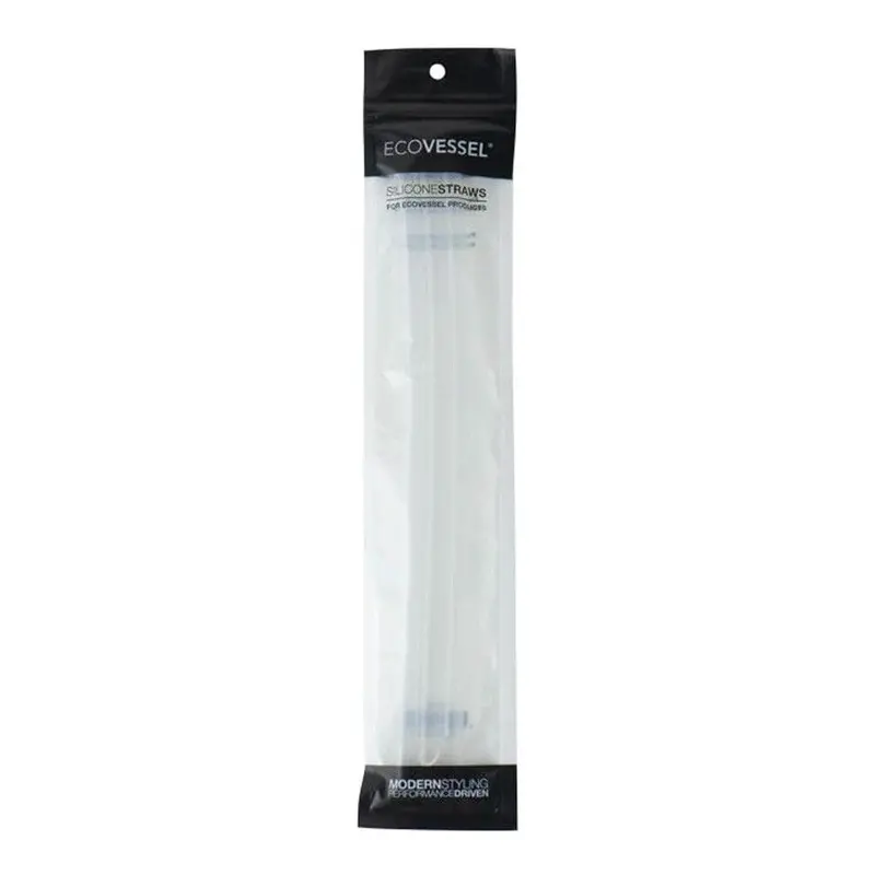 Set Of 3 Flexible Silicone Replacement Straws By Ecovessel 1