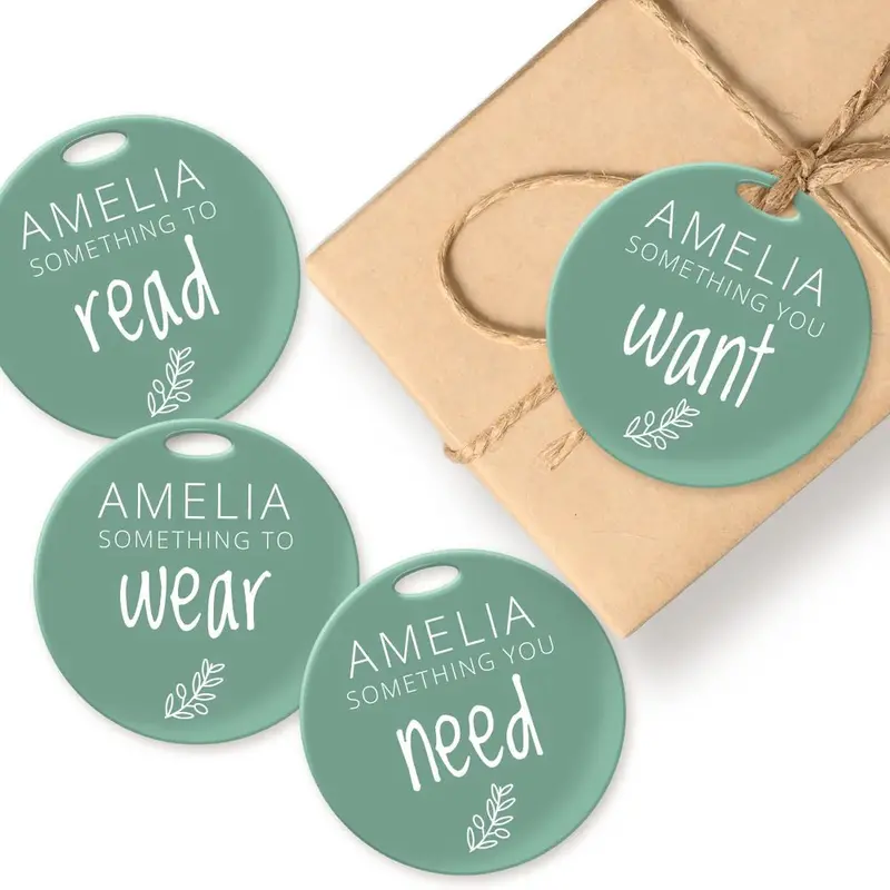 Set Of 4 Acrylic Gift Tags 1
