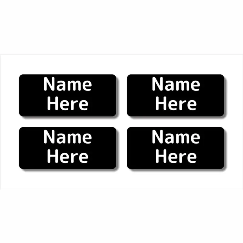 Solid-Color Rectangular Name Labels – Pack Of 32 1