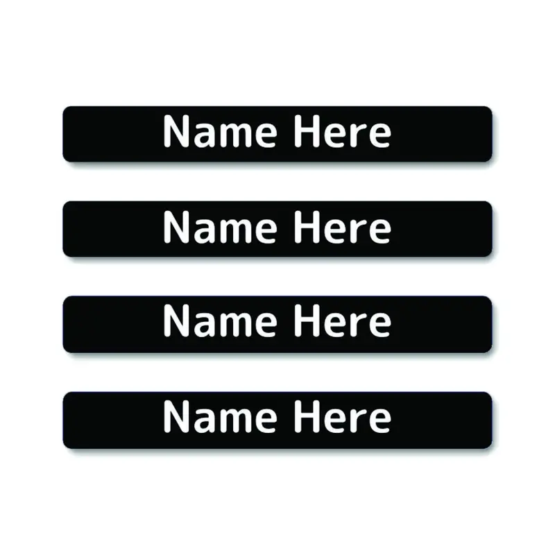 Solid Single-Color Mini Name Labels – 40-Label Customizable Pack 1