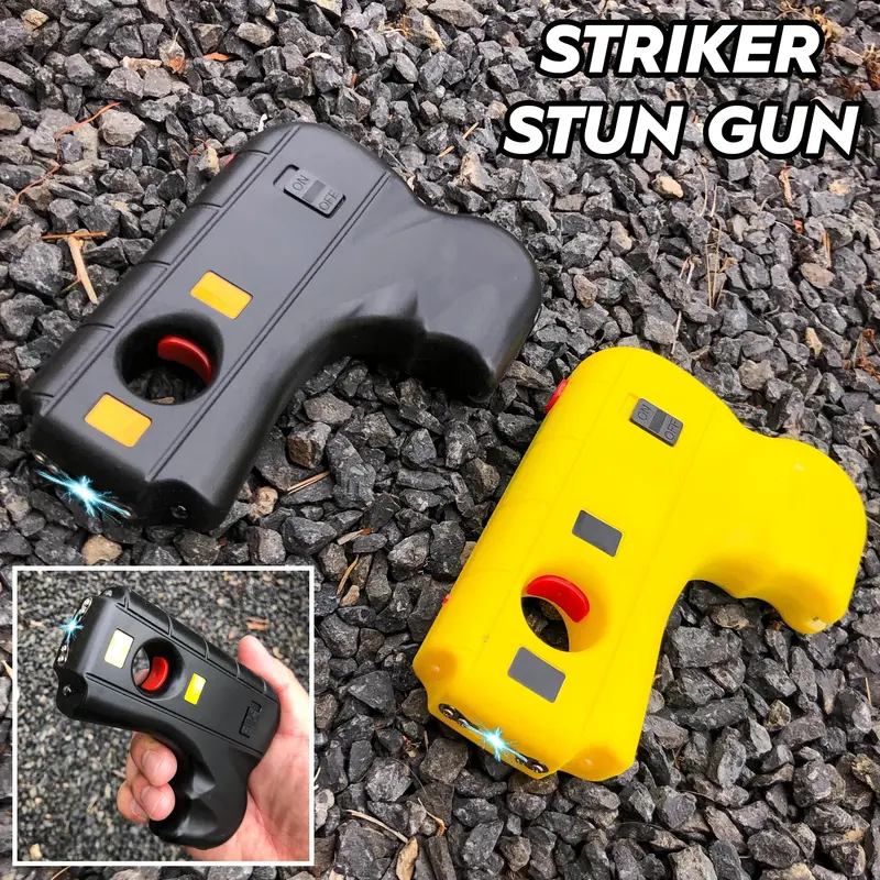 Striker 10-Million-Volt Stun Gun – Led Light + Safety Pin Feature 1