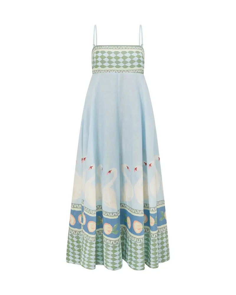 Swan Lake Flowing Maxi Dress 1