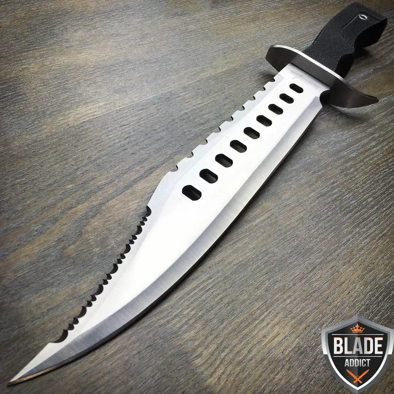 Tactical Hunting Machete – Full-Tang Bowie-Style Fixed Blade With Sheath 1