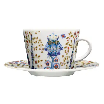 Taika White Ceramic Coffee And Cappuccino Cup 1