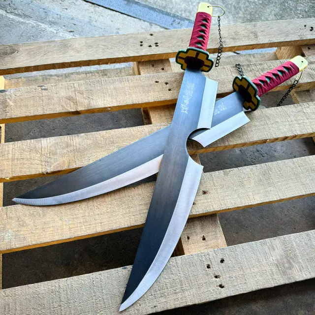 Tengen Uzui Nichirin Sword Replica – Two-Piece Metal Anime Collectible 1