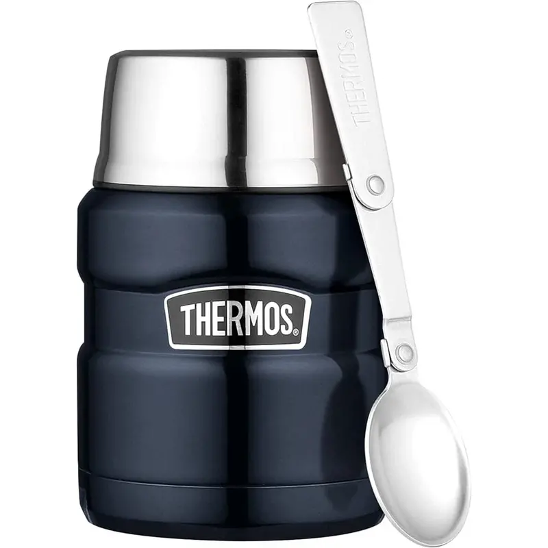 Thermos King Foldable Spoon Food Jar – 470Ml Insulated Stainless Steel 1