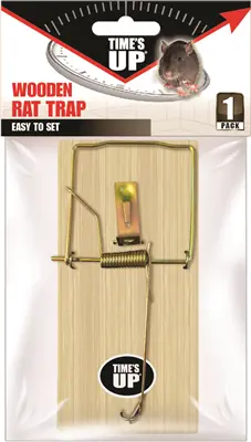 Traditional Wooden Rat Trap – Spring-Activated Design 1