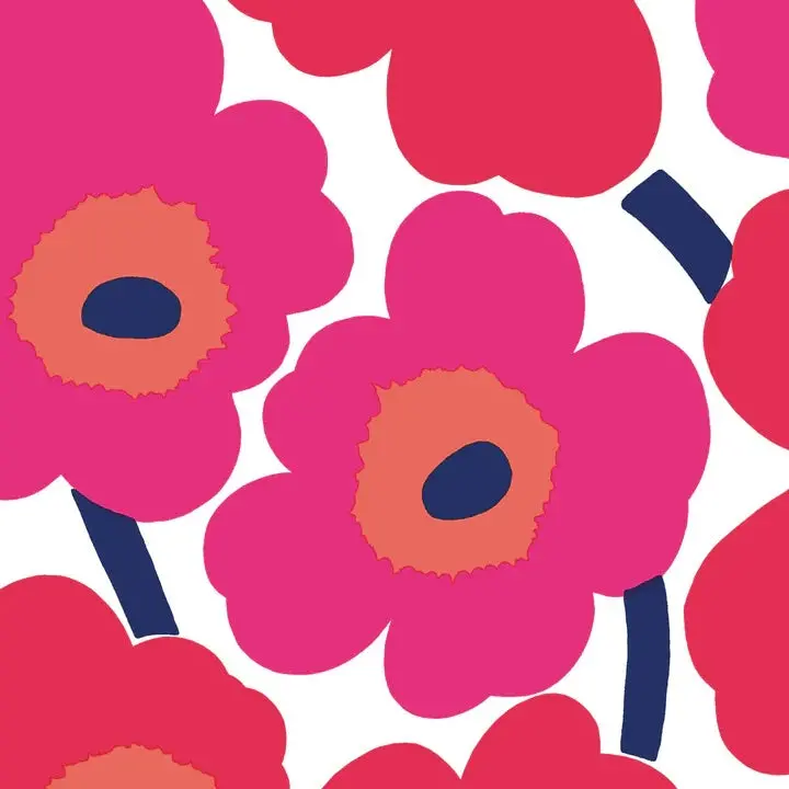 Unikko Pattern Cocktail Napkins (Set Of 4) 1