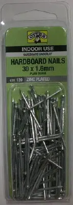 Zinc-Plated Hardboard Nails – 30 Mm × 1.6 Mm – 120-Piece Pack 1