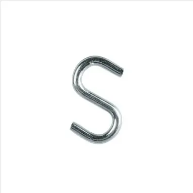 Zinc-Plated S-Hooks – 4Mm Diameter × 38Mm Length, Pack Of Four 1