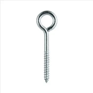 Zinc-Plated Screw Eye Hook – 113Mm Length × 7.6Mm Diameter 1