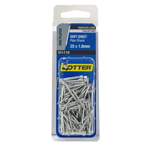 Zinc-Plated Soft Sheet Nails (25 × 1.8Mm) – 110-Pack 1