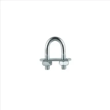 Zinc-Plated U-Bolt Kit – 10–14Mm Diameter With Mounting Plate And Nuts (Single Pack) 1