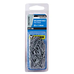 Zinc-Plated Wallboard Nails – 20Mm × 1.4Mm, 180-Pack 1